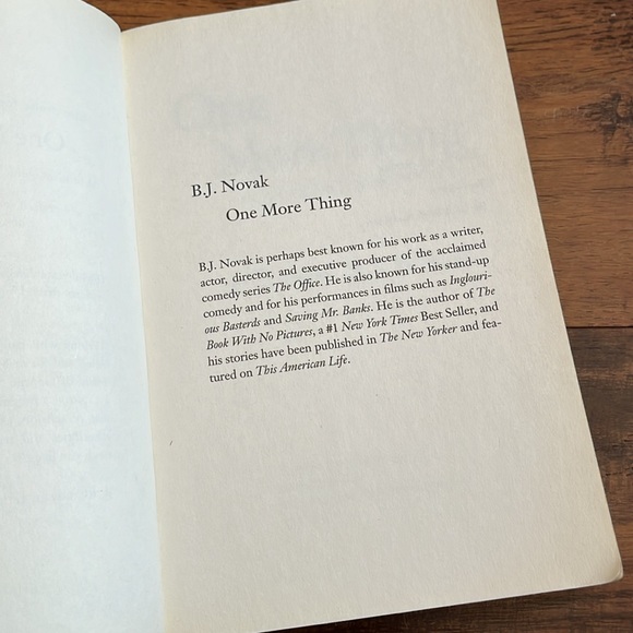 bj novak one more thing stories and more stories book - Picture 5 of 8